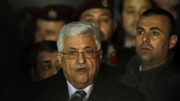الرئيس الفلسطيني محمود عباس يتحدث بمناسبة الذكرى 47 لانطلاق حركة فتح 
