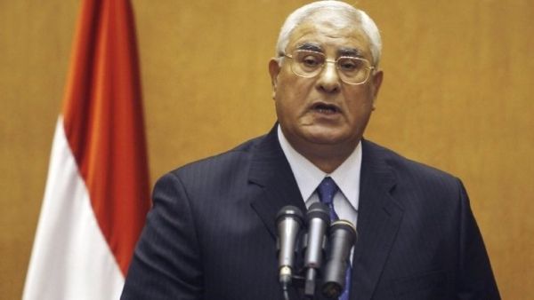 Egypt's interim president Adly Mansour announced the dates of the referendum Saturday (File Archive/AFP)