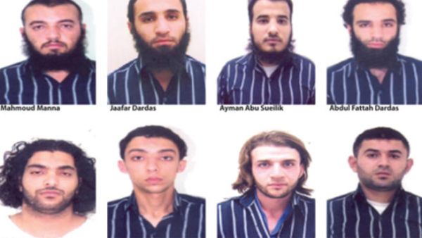 Photos released by the Jordan News Agency, Petra, of suspected members of a terror cell that allegedly plotted attacks on vital locations in Amman