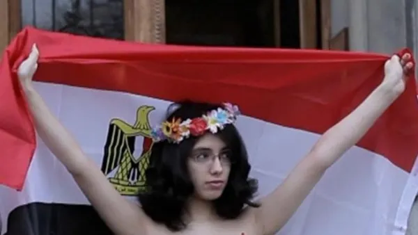 Egyptian FEMEN protester Alia Al Mahdi ruffled some Salafist feathers when she rearranged the Islamic call to prayer to suit her feminist agenda - "woman is great"! (AFP/File)