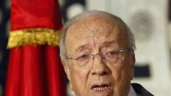 الباجي قائد السبسي رئيس الوزراء السابق وزعيم حزب نداء تونس العلماني