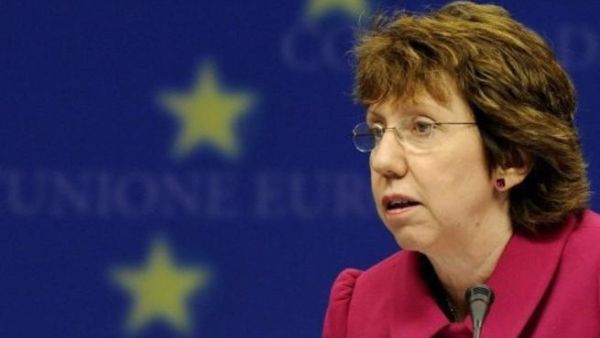European Union envoy Catherine Ashton met with ousted Egyptian President Mohamed Morsi on Monday. (AFP/File)