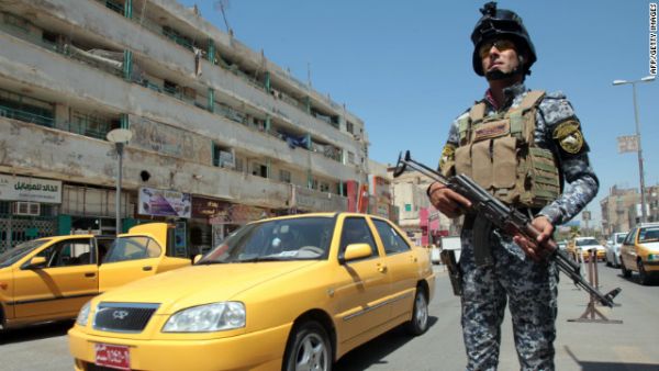 A roadside bomb explosion killed three people Saturday at a checkpoint in Youssifiyah (Courtesy of CNN)