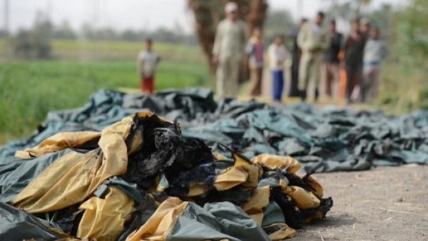 Remains of the hot air balloon that plummeted in Luxor on Tuesday (Photo: AFP / Khaled Desouki) 
