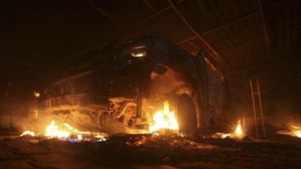 US Consulate in Benghazi after the attacks that have been linked to this weekend's uprising