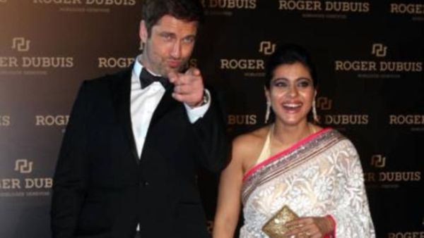 Gerard Butler and Kajol at the red carpet opening of Roger Dubuis at DIFC (Photo: Arshad Ali / Gulf News)