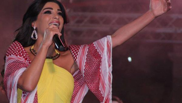 Such an honor: Dina Hayek performs in Jerash (Image: Facebook/Photographer David al-Nimry)