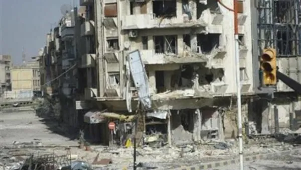 مبان مدمرة في حمص