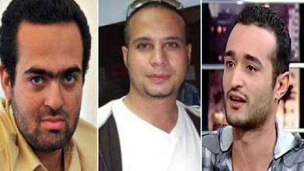 Ahmed Douma, Ahmed Maher, and Mohamed Adel face charges for violating Egypt's new protest law (Courtesy of Ahram Online) Ahmed Douma, Ahmed Maher, and Mohamed Adel face charges for violating Egypt's new protest law (Courtesy of Ahram Online)