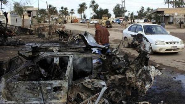 موقع تفجير في بهرز شمالي بغداد يوم 9 ديسمبر كانون الأول
