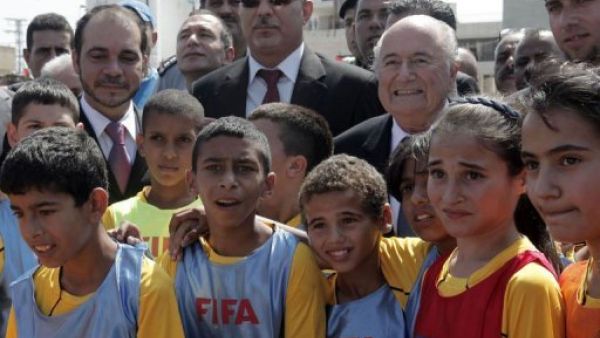 جوزيف بلاتر  في الاراضي الفلسطينية