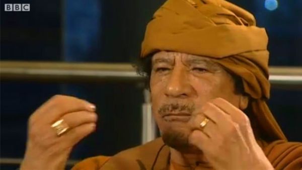 Goodbye Gaddafi from all your 'fans'. 