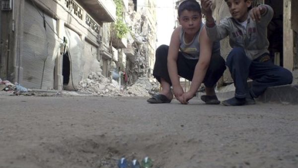 اطفال سوريون في حمص