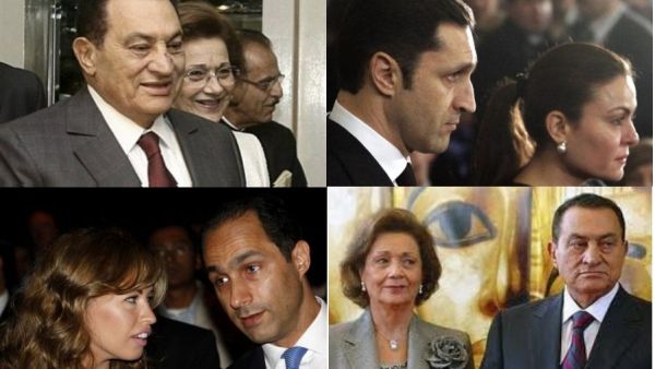 مبارك وافراد عائلته