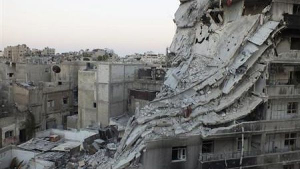 اثار للدمار في حمص