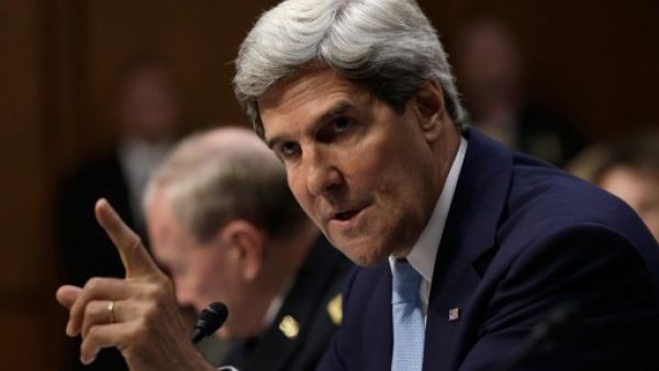 US Secretary of State John Kerry speaks before the Senate Foreign Relations Committee on the topic of "The Authorization of Use of Force in Syria" in Washington, DC. (AFP)