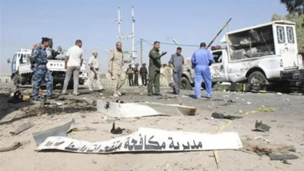 موقع تفجير في الكوت جنوبي بغداد يوم الاحد

