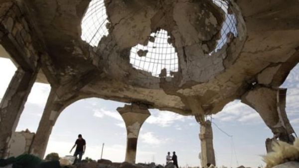 ضريح مدمر في سرت لسيدي الحمالي
