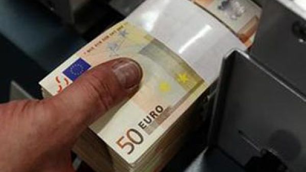 Stack of 50 euros bills