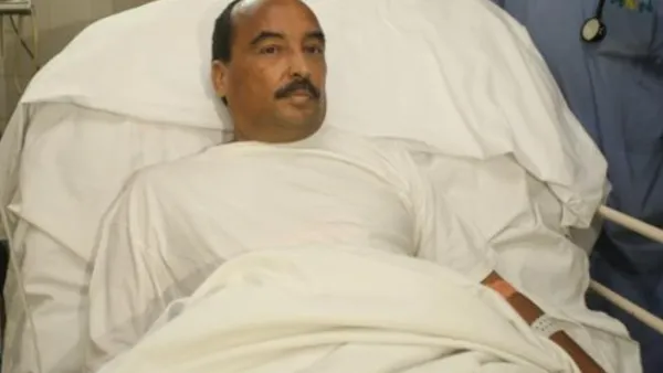 الرئيس الموريتاني محمد ولد عبد العزيز  في المستشفى