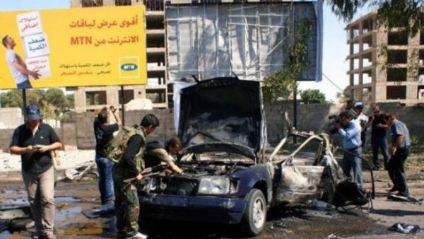 انفجار عبوة ناسفة في سيارة في حي المزة 