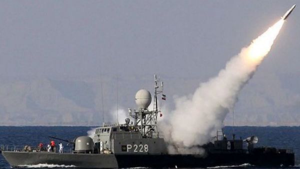 Iranian Navy fires a Mehrab (Altar) missile during the Velayat-90 naval drills in the general area of Strait of Hormuz in southern Iran on January 1, 2012. [Press TV]