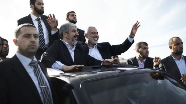 Khaled Meshaal on first-ever Gaza visit (Photo: Marco Longari / AFP)
