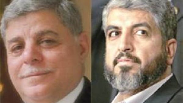 صورة مجمعة لخالد مشعل (يمين) وعون الخصاونة