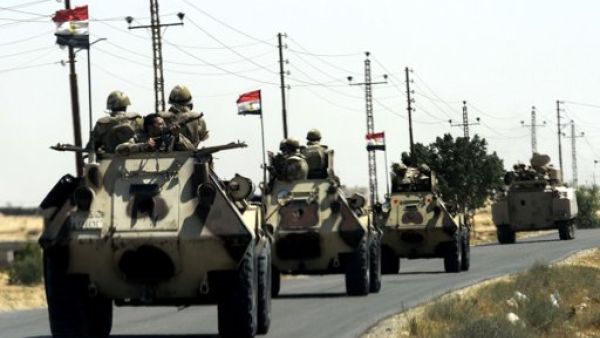 Egyptian military vehicles drive through Sinai, Egypt. AFP image for illustrative purposes.