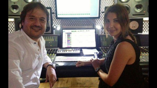 Nancy Ajram busy recording in the studio. (Image: Facebook)