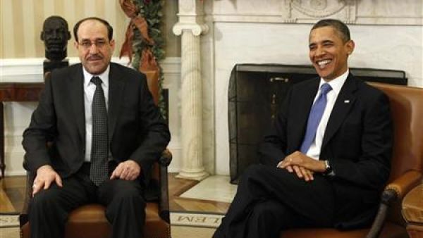 الرئيس الامريكي باراك أوباما يستقبل رئيس الوزراء العراقي نوري المالكي في البيت الابيض 