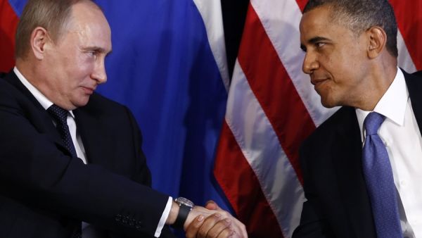 Obama called his counterpart Vladimir Putin Tuesday to discuss the Syrian peace conference set to begin Wednesday in the Swiss city of Montreux (File Archive/AFP)