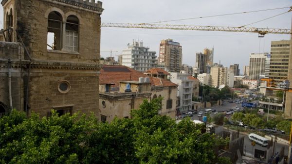 Old bricks and metal cranes, the battle has begun in Beirut. (Getty images)
