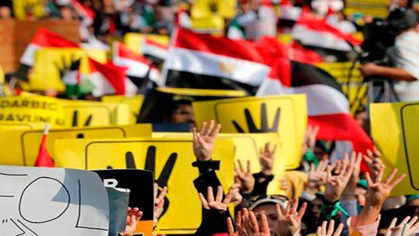 For the first time Sunday, the Brotherhood did not ask for reinstatement of ousted president Mohammed Morsi (Courtesy of World Bulletin)