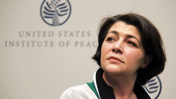 Rafif Jouejati is the English Spokeswoman for Local Coordinating Committees in Syria and the Director of the Jasmine Tent Program (Courtesy of Rafif Jouejati)