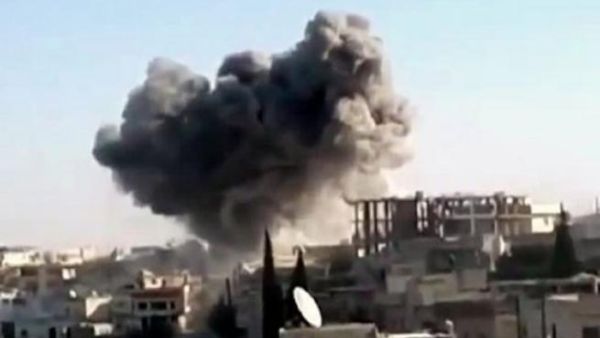 غارات جوية في دمشق 