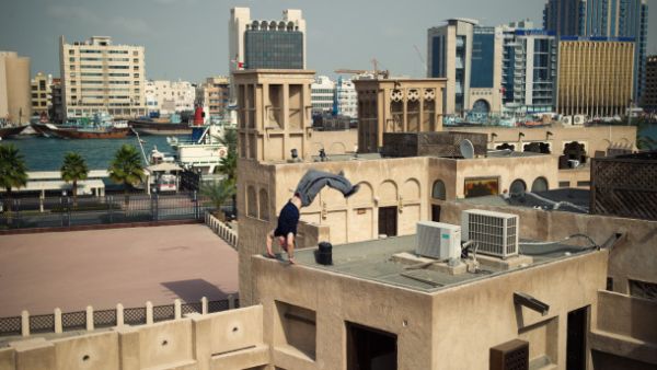 World famous freerunner Ryan Doyle has been practicing parkour in Dubai (Photo: Naim Chidiac/Red Bull Content Pool)
