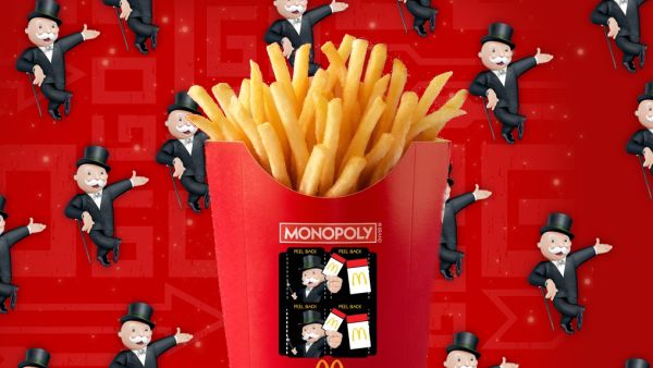 Monopoly money at McDonald's equals free fries!