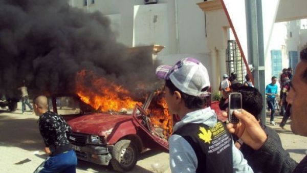 من مشاهد الاضطرابات التي وقعت في سيدي بو زيد