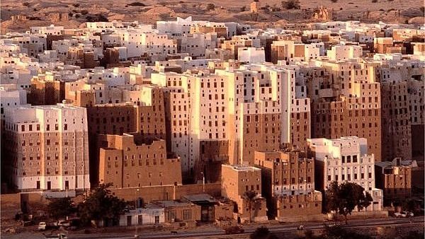 A Manhattan Skyline in Yemen with Mud Buildings