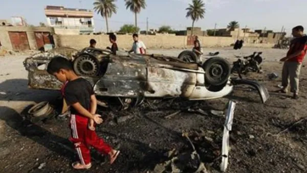 موقع تفجير سيارة ملغومة في جنوب بغداد