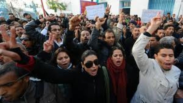 Tunisians have taken to the streets on several occasions in protest of the lack of jobs in the country (Courtesy of BBC)