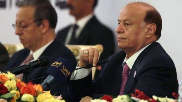 ارشيف/ الرئيس اليمني عبدربه منصور هادي خلال احدى جلسات الحوار