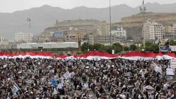 تظاهرة لموالين للرئيس اليمني في صنعاء