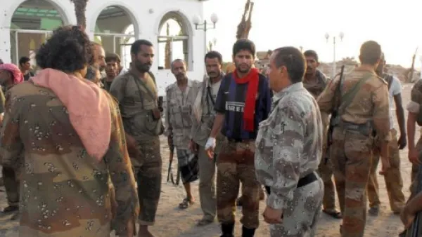 عناصر من الجيش والامن اليمني في زنجبار