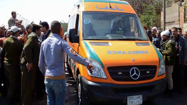 دُفع بـ 15 سيارة إسعاف مجهزة، نقلت جميع المصابين إلى مستشفى المنيا العام (حكومي)  