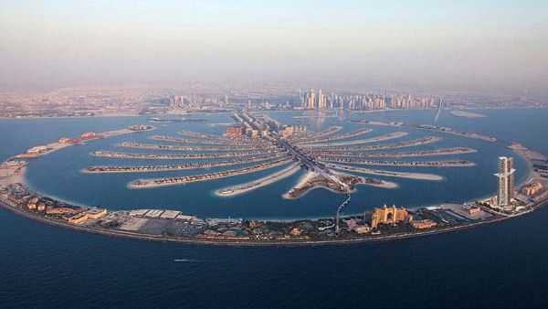 An aerial view of Nakheel's Palm Jumeirah development. An aerial view of Nakheel's Palm Jumeirah development.