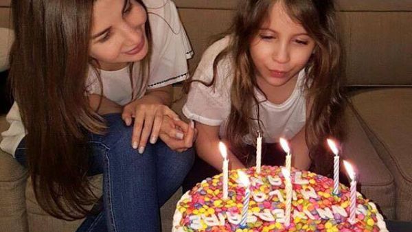 Nancy Ajram celebrated her and daughter Mila's birthday on Monday. (Facebook)