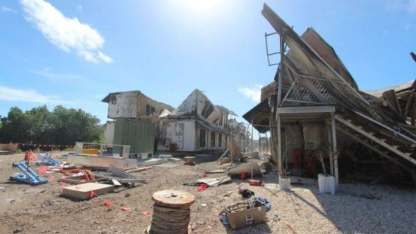 Accommodation blocks were previously destroyed in the detention center on Nauru, which has come under fire for inhumane conditions for asylum-seekers. (AFP/File)