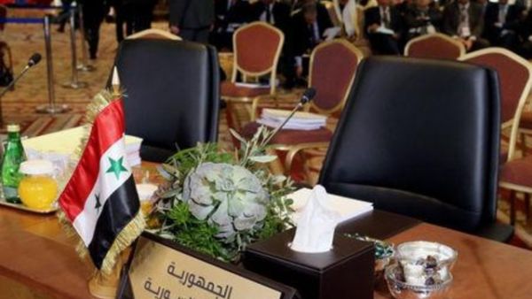 مقعد الجمهورية العربية السورية شاغرا في القمة العربية التنموية الاقتصادية والاجتماعية في العاصمة اللبنانية بيروت
